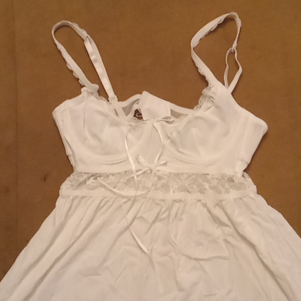 Teddy Night Gown Lingerie White